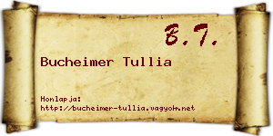 Bucheimer Tullia névjegykártya